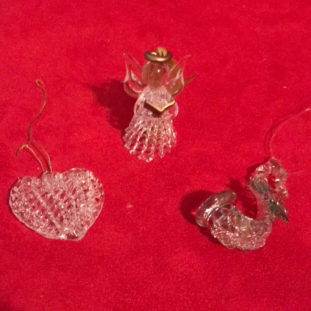 3 Blown glass ornaments!